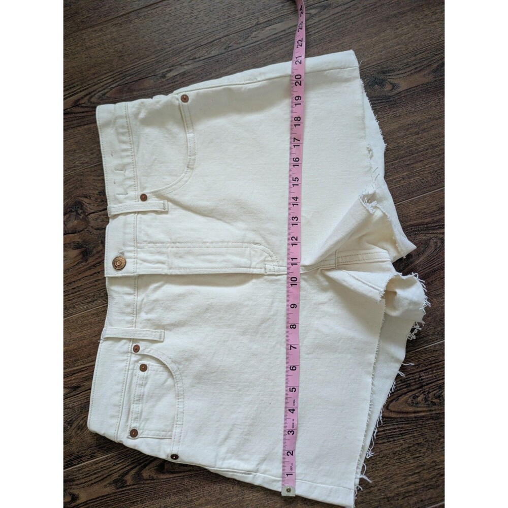 Madewell The Perfect Vintage Mid-Length Jean Short in Canvas Cream Womens 30 - Picture 12 of 13
